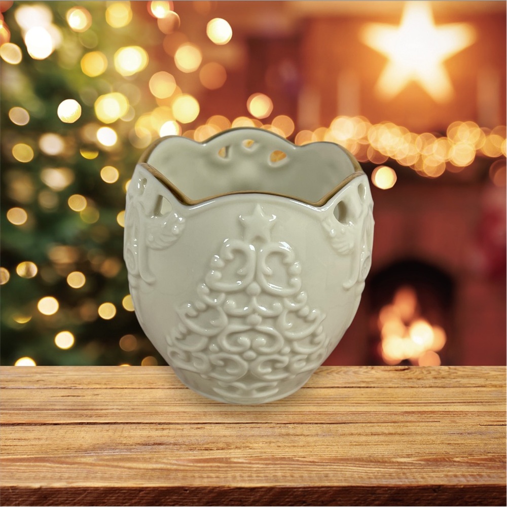 Lenox "Merry Lights" Votive Christmas  Tree Tea Light Candle Holder